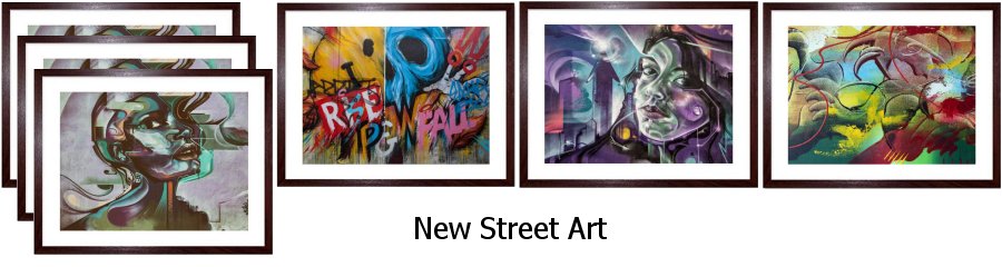 New Street Art Framed Prints